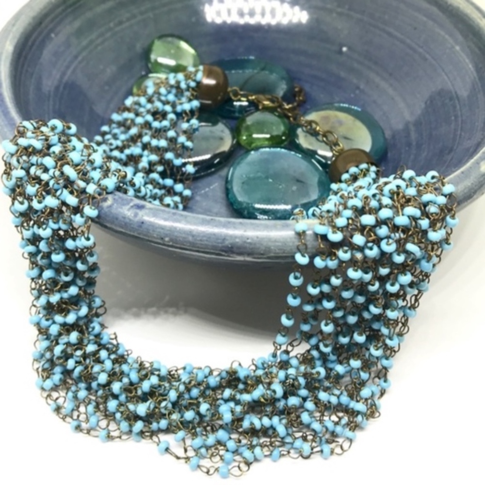 Delicate Multi-strand Turquoise Necklace